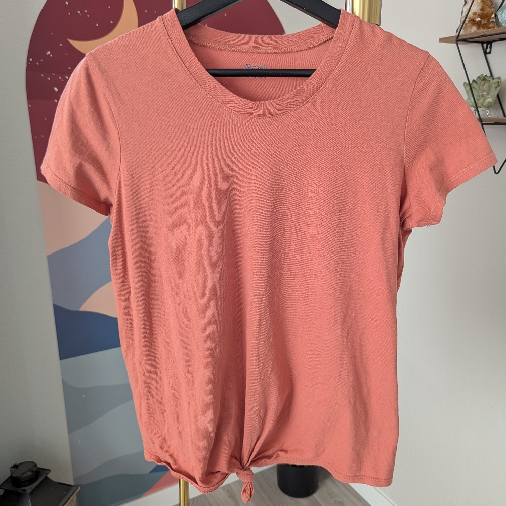 MADEWELL Women's Coral Knot-Front Top